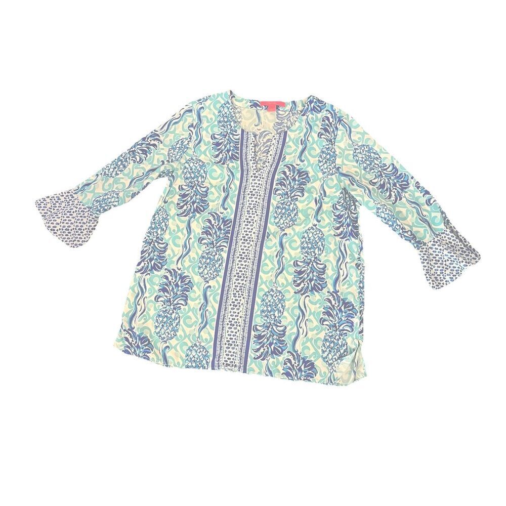 Lilly‎ Pulitzer Women’s Top Medium Blue White